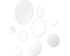 Form & Style Spiegeltegel Rond 9 Stuks