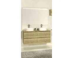 Badkamermeubelset Bologna 120 Cm Incl. Spiegel Met Verlichting Nato