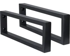 Differnz Ophangbeugel Voor Wastafel 44x15x2,5 Cm Zwart 2 Stuks