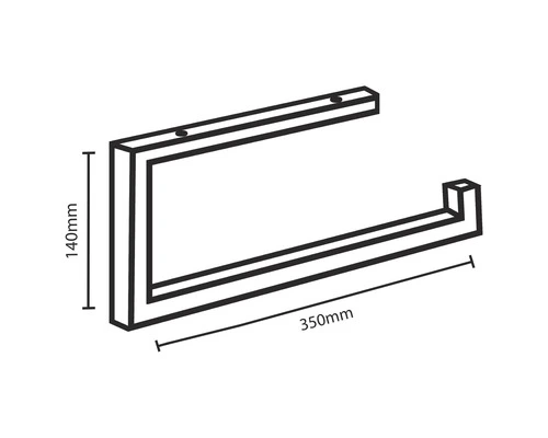 Differnz Handdoekhouder Voor Wastafelblad 35x14 Cm Mat Wit - Afbeelding 3