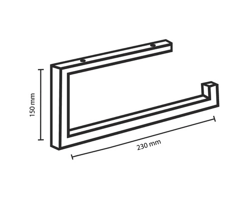 Differnz Handdoekhouder Voor Wastafelblad 23x15 Cm Mat Zwart - Afbeelding 3