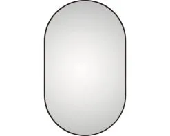 DSK LED Lichtspiegel Black Oval 60x100 Cm