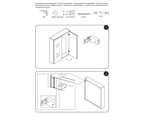 DIFFERNZ Spiegelkast Legs 60 Cm Groen - Afbeelding 4