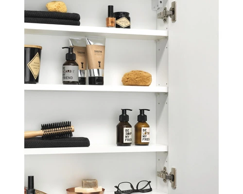 TIGER Spiegelkast S-line 70 X 60 Cm Wit Hoogglans - Afbeelding 4