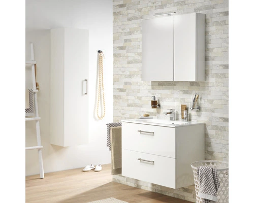 TIGER Spiegelkast S-line 70 X 60 Cm Wit Hoogglans - Afbeelding 2