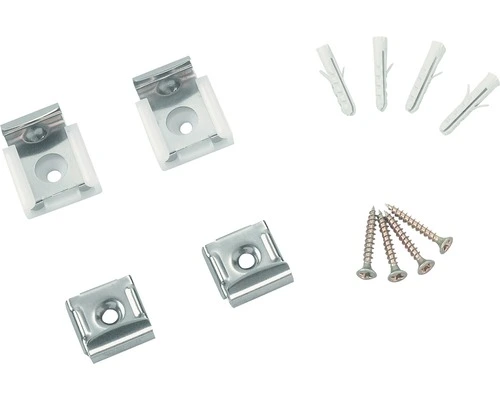 Kristall-Form Spiegelklemmen Niro Gepolijst Set 4 Stuks