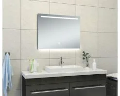 LED Lichtspiegel Dimbaar Amber 80x60 Cm Anti-condens