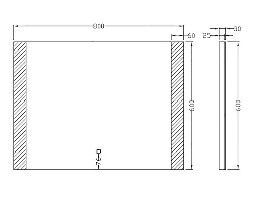LED Lichtspiegel Dimbaar Shineled 80x60 Cm Anti-condens - Afbeelding 3