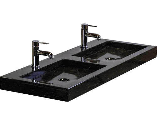 Badkamermeubelset Dante 120 Cm Natuurstenen Wastafel 2 Kraangaten Incl. Spiegel Tabacco - Afbeelding 4