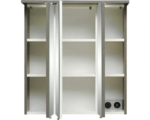 PELIPAL Spiegelkast Heidelberg Met LED Verlichting 65 Cm Sangallo Grijs - Afbeelding 5