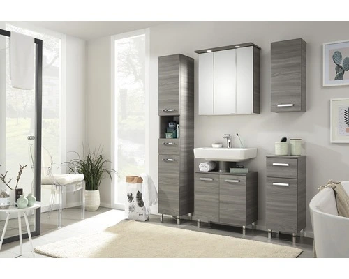 PELIPAL Spiegelkast Heidelberg Met LED Verlichting 65 Cm Sangallo Grijs - Afbeelding 2